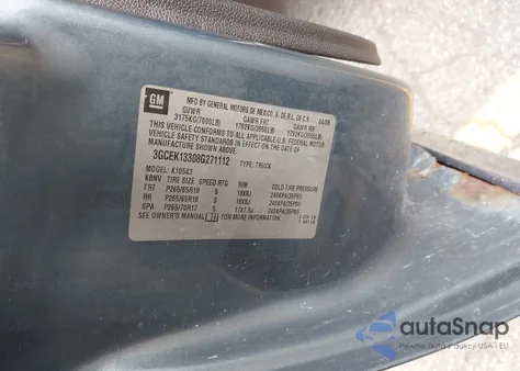 2008 Chevrolet Silverado 1500 Lt1 из США, поврежденный, VIN 3GCEK13308G271112